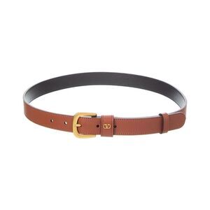 Valentino Vlogo Signature Mini Leather Belt, White